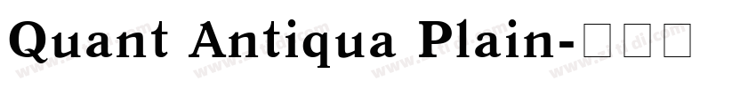 Quant Antiqua Plain字体转换